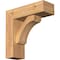 Ekena Millwork Legacy Block Smooth Bracket w/ Offset Brace, Western Red Cedar, 5 1/2"W x 16"D x 16"H BKT0604X16X16LEC05SWR - alternate 1
